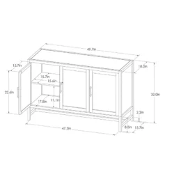 Warwick 3 Door Accent TV Stand For TVs Up To 59" - Threshold™ -Quality Furniture Store GUEST ba5cd40d 7348 4de0 bac8 5ec1775d8cb4