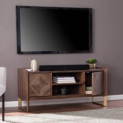 Glacerad Reclaimed Wood Media Console For TVs Upto 50" Brown - Aiden Lane 4 Glacerad Reclaimed Wood Media Console For TVs Upto 50" Brown - Aiden Lane - Image 2