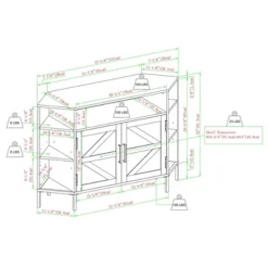 Atticus Modern Farmhouse 2 Door Corner TV Stand For TVs Up To 55" Rustic Oak - Saracina Home -Quality Furniture Store GUEST be7fd8ed 5976 4d60 b751 9a39a330340e