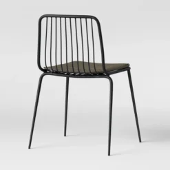 Set Of 2 Sodra Rounded Seat Wire Dining Chair Black - Threshold™ -Quality Furniture Store GUEST beee2ef8 8c06 41f9 85cc 368726c46ac7