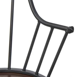 Set Of 2 Milo Windsor Metal With Wood Seat Dining Armchairs Black/Espresso Brown - Buylateral -Quality Furniture Store GUEST c10ddfe5 2bd1 4bb3 b8f3 2090dd8ecf75