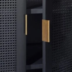 66" East Bluff Woven Cabinet Black - Threshold™ Designed With Studio McGee -Quality Furniture Store GUEST c257520a eec7 407a b715 3ee6acc782cd