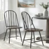 Set Of 2 Milo Windsor Metal With Wood Seat Dining Chairs Black/Espresso Brown - Buylateral -Quality Furniture Store GUEST c2ad2544 41b0 4a24 8d4a 403b9776f2a6
