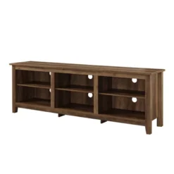 Transitional 6 Cubby Wood Open Storage Wood TV Stand For TVs Up To 80"- Saracina Home -Quality Furniture Store GUEST c721382d 63e9 44f2 b465 86684712d38c