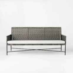 Wicker & Metal X Frame Patio Sofa - Gray - Threshold™ Designed With Studio McGee -Quality Furniture Store GUEST cc70c42f 8a55 439d 94fa 2f1b97698daa