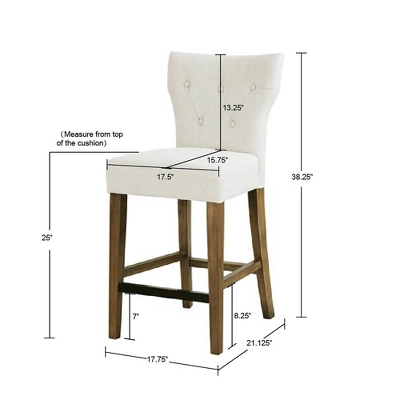 Saffron Tufted Back Counter Height Barstool - Madison Park 7 Saffron Tufted Back Counter Height Barstool - Madison Park - Image 5