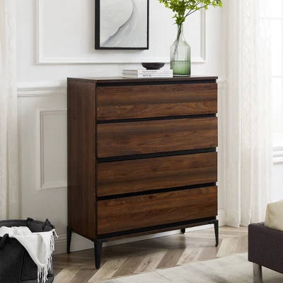 Theo Urban Modern Plank 4 Drawer Dresser - Saracina Home 9 Theo Urban Modern Plank 4 Drawer Dresser - Saracina Home - Image 7