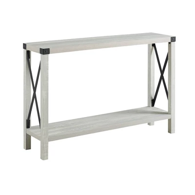 Sophie Rustic Industrial X Frame Entry Table - Saracina Home 15 Sophie Rustic Industrial X Frame Entry Table - Saracina Home - Image 13