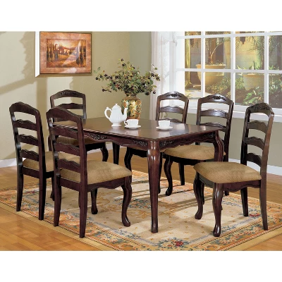 Set Of 2 Danburn Floral Accented Ladder Back Side Chair Dark Walnut - HOMES: Inside + Out 4 Set Of 2 Danburn Floral Accented Ladder Back Side Chair Dark Walnut - HOMES: Inside + Out - Image 2