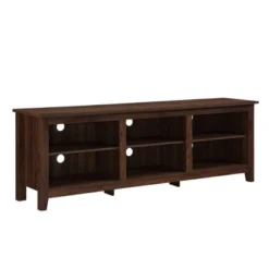 Transitional 6 Cubby Wood Open Storage Wood TV Stand For TVs Up To 80"- Saracina Home -Quality Furniture Store GUEST d09d53fd 86be 4590 8f8d 330fc60b11ce