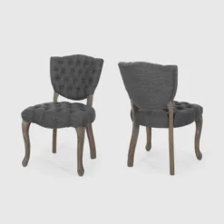 Set Of 2 Crosswind Tufted Dining Chair - Christopher Knight Home -Quality Furniture Store GUEST d12499e9 01eb 4a27 90d0 6b20a09c2a22