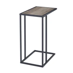23" Modern Rectangle Two-Tone C Side Table With Metal Base - Saracina Home 18 23" Modern Rectangle Two-Tone C Side Table With Metal Base - Saracina Home -Quality Furniture Store GUEST d20774fc 5fe4 4fa9 bf5f cf9fd585efd4