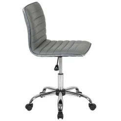 Emma And Oliver Low Back Designer Armless Ribbed Swivel Task Office Chair -Quality Furniture Store GUEST d394aa10 3e64 4291 bb66 fd26bd217653