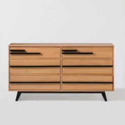 Modern 6 Drawer Double Dresser With Long Handles - Saracina Home 38 Modern 6 Drawer Double Dresser With Long Handles - Saracina Home -Quality Furniture Store GUEST d4240551 ee83 45e1 8740 746170bdb79c