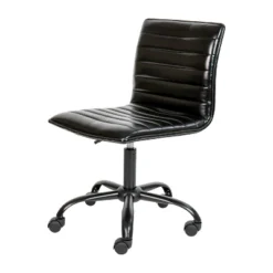 Emma And Oliver Low Back Designer Armless Ribbed Swivel Task Office Chair -Quality Furniture Store GUEST d6cdbbf8 c011 4365 98a9 c575005da00d