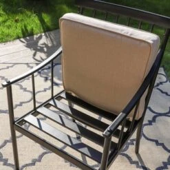 2pk Outdoor Steel Arm Chairs With Cushions - Captiva Designs -Quality Furniture Store GUEST d9a03809 8f00 4529 9f1b 977ab19f4acf