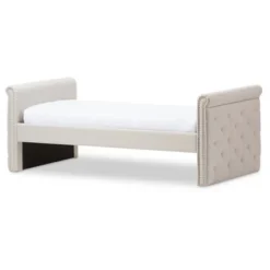 Twin Swanson Modern And Contemporary Fabric Tufted Daybed With Roll-Out Trundle Guest Bed - Baxton Studio -Quality Furniture Store GUEST dab590e7 fc47 42db bc53 073497ac9cdb