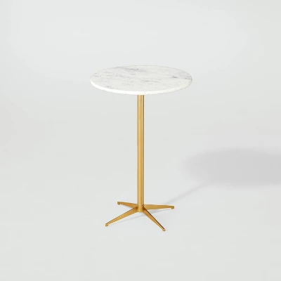 Marble Top Accent Side Table Brass/White - Hearth & Hand™ With Magnolia 4 Marble Top Accent Side Table Brass/White - Hearth & Hand™ With Magnolia - Image 2