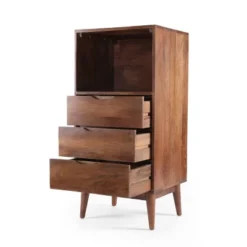 Rabun Handcrafted Mid-Century Modern Mango Wood 3 Drawer Chest Light Oak - Christopher Knight Home -Quality Furniture Store GUEST dc59edd3 be23 4875 a2f3 7c638166947b