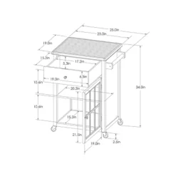 Windham Wood Top Kitchen Cart - Black - Threshold™ -Quality Furniture Store GUEST dea9d574 4d43 47af 9b54 441db16c8996