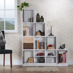 61.5" Hirsch Contemporary Bookcase White - HOMES: Inside + Out -Quality Furniture Store GUEST deb38657 ba84 4ffa b75f ed6f9f1253cd