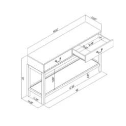 Brandeis Woven Console Table Brown - Threshold™ Designed With Studio McGee -Quality Furniture Store GUEST e2c73473 e890 4869 94da b0c7a6a1426f