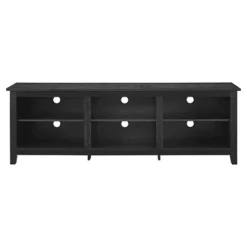 Transitional 6 Cubby Wood Open Storage Wood TV Stand For TVs Up To 80"- Saracina Home -Quality Furniture Store GUEST e4c39780 fb14 4bd8 b437 8185f460c007