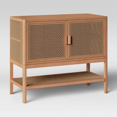 Minsmere 2 Door Cabinet Natural Brown - Threshold™ 4 Minsmere 2 Door Cabinet Natural Brown - Threshold™ - Image 2