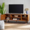 Solid Wood Mid-Century Modern TV Stand For TVs Up To 80" - Saracina Home -Quality Furniture Store GUEST e6cc470b 2738 4deb 9774 bf0bc3760f1c