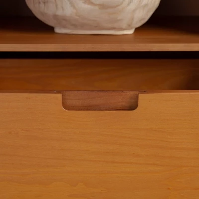 Cara 3 Drawer Mid-Century Modern 3 Drawer TV Stand For TVs Up To 80" - Saracina Home 8 Cara 3 Drawer Mid-Century Modern 3 Drawer TV Stand For TVs Up To 80" - Saracina Home - Image 6