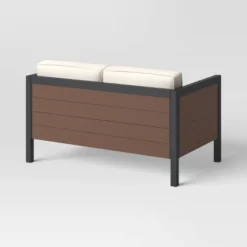 Bryant 2pc Faux Wood Patio Loveseat & Coffee Table - Gray/Natural - Threshold™ -Quality Furniture Store GUEST e7ed45fd b978 4207 ae3a e5295e23db39