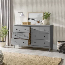 Stiva Classic Mid-Century Modern Horizontal 6 Drawer Dresser - Saracina Home 27 Stiva Classic Mid-Century Modern Horizontal 6 Drawer Dresser - Saracina Home -Quality Furniture Store GUEST e847531c 2c4a 4097 aef2 3432f53dd370
