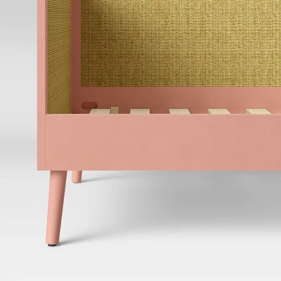 Twin Rattan & Wood Kids' Daybed Pink - Pillowfort™ 4 Twin Rattan & Wood Kids' Daybed Pink - Pillowfort™ - Image 2