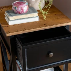 Set Of 2 Farmhouse Single Drawer V Frame Nightstands - Saracina Home -Quality Furniture Store GUEST e8f7cdca 8d1e 40a3 a260 233a64853d0a