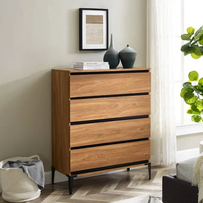 Theo Urban Modern Plank 4 Drawer Dresser - Saracina Home 10 Theo Urban Modern Plank 4 Drawer Dresser - Saracina Home - Image 8