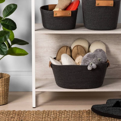 13" Small Coiled Rope Warm Gray Charcoal - Brightroom™ 3 13" Small Coiled Rope Warm Gray Charcoal - Brightroom™