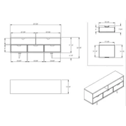Cara Mid-Century Modern 3 Drawer TV Stand For TVs Up To 65" - Saracina Home 36 Cara Mid-Century Modern 3 Drawer TV Stand For TVs Up To 65" - Saracina Home -Quality Furniture Store GUEST eddff1d9 3448 4181 a60a 1b127bbf16df