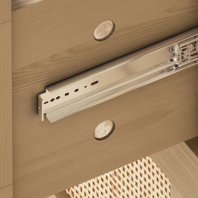 43.31" 6-Drawer Rattan Dresser For Living Room And Bedroom - ModernLuxe 11 43.31" 6-Drawer Rattan Dresser For Living Room And Bedroom - ModernLuxe - Image 9