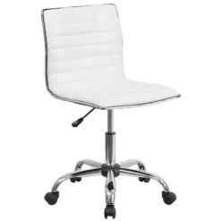 Emma And Oliver Low Back Designer Armless Ribbed Swivel Task Office Chair -Quality Furniture Store GUEST ef27e240 afc6 4ff8 9de8 1a3f3578ed1b