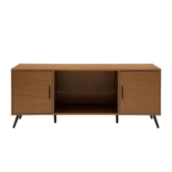 2 Door Mid-Century Modern Wood Storage TV Stand For TVs Up To 65" - Saracina Home 26 2 Door Mid-Century Modern Wood Storage TV Stand For TVs Up To 65" - Saracina Home -Quality Furniture Store GUEST ef4808bd 6d36 452d a035 37eb52642cdf