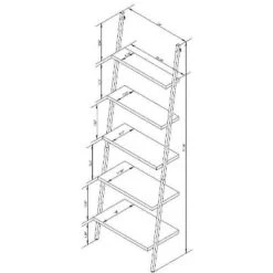 72" Loring 5 Shelf Leaning Bookshelf - Threshold™ 15 72" Loring 5 Shelf Leaning Bookshelf - Threshold™ -Quality Furniture Store GUEST f0a703db 6249 4024 8139 6e1bf2368058