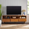 Cara 3 Drawer Mid-Century Modern 3 Drawer TV Stand For TVs Up To 80" - Saracina Home 2 Cara 3 Drawer Mid-Century Modern 3 Drawer TV Stand For TVs Up To 80" - Saracina Home -Quality Furniture Store GUEST f2077998 8439 4299 85cb 3212c3494482