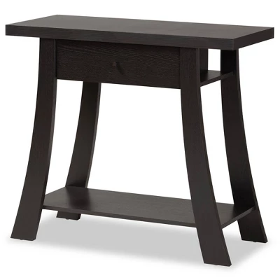 Herman Wood 1 Drawer Console Table - Baxton Studio 12 Herman Wood 1 Drawer Console Table - Baxton Studio - Image 10