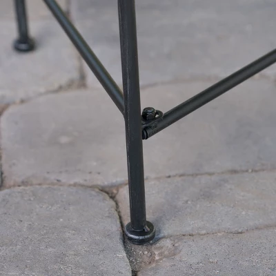 Petra Rectangle Iron Patio Coffee Table - Black - Christopher Knight Home 5 Petra Rectangle Iron Patio Coffee Table - Black - Christopher Knight Home - Image 3