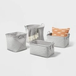 Large Woven Rectangular Storage Basket Gray/White - Brightroom™ 8 Large Woven Rectangular Storage Basket Gray/White - Brightroom™ -Quality Furniture Store GUEST f7afc392 cd5f 4f5b b71c de34f8204ec5