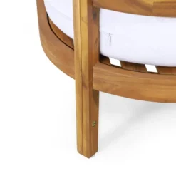 2pc Ellendale Outdoor Acacia Wood Loveseat & Coffee Table Teak/White - Christopher Knight Home -Quality Furniture Store GUEST f9949a95 193f 47d3 9ba8 e9433dcf5193