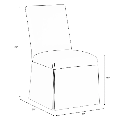 James Slipcover Armless Dining Chair - Skyline Furniture 8 James Slipcover Armless Dining Chair - Skyline Furniture - Image 6