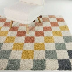 Sydney Rainbow Checkered Shag Kids' Rug - Balta Rugs -Quality Furniture Store GUEST fd12428f 7e31 4204 986b 738b8be564b7