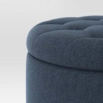 Tufted Round Storage Ottoman - Threshold 6 Tufted Round Storage Ottoman - Threshold - Image 4