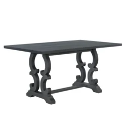 6 PCS Retro Dining Set With Unique-designed Table And Upholstered Chair-ModernLuxe 19 6 PCS Retro Dining Set With Unique-designed Table And Upholstered Chair-ModernLuxe -Quality Furniture Store GUEST fe9eaee8 b05d 44ca b5ff b3dd9c5c3608